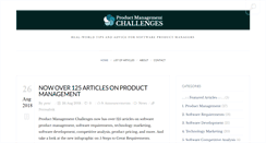 Desktop Screenshot of productmanagementchallenges.com