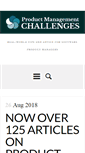 Mobile Screenshot of productmanagementchallenges.com