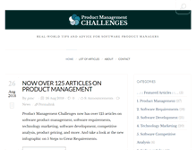 Tablet Screenshot of productmanagementchallenges.com